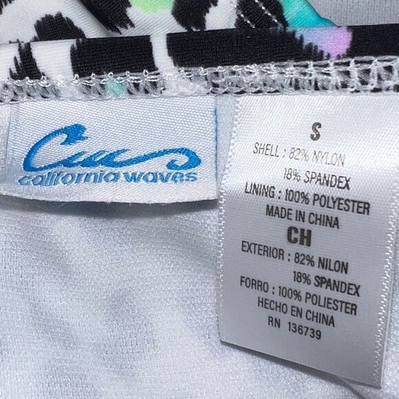 California Waves Junior Multicolor Animal-Print Hipster Bikini Bottom Swim Small - Picture 6 of 7